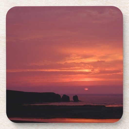 zonsondergang 3 drankjes onderzetter (Voorkant)