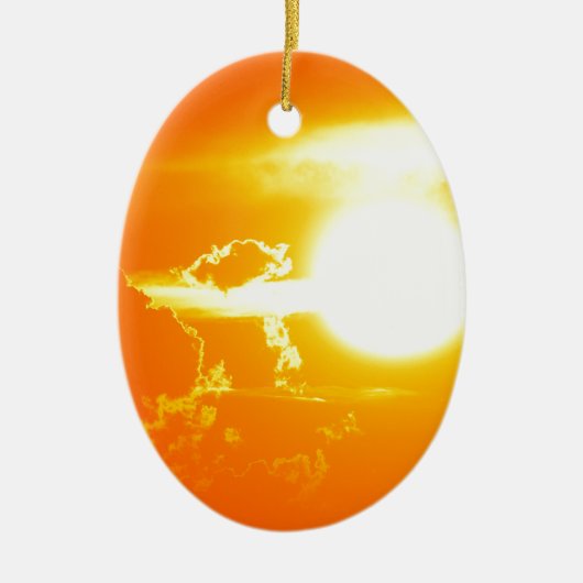 zonsondergang 3 keramisch ornament (Voorkant)
