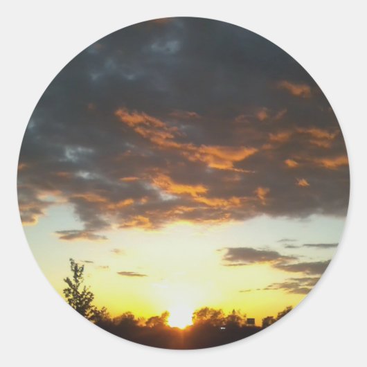 zonsondergang 3 sticker (Voorkant)