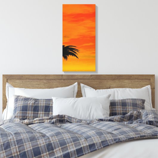 Zonsondergang 4-4 canvas afdruk (Insitu (Slaapkamer))
