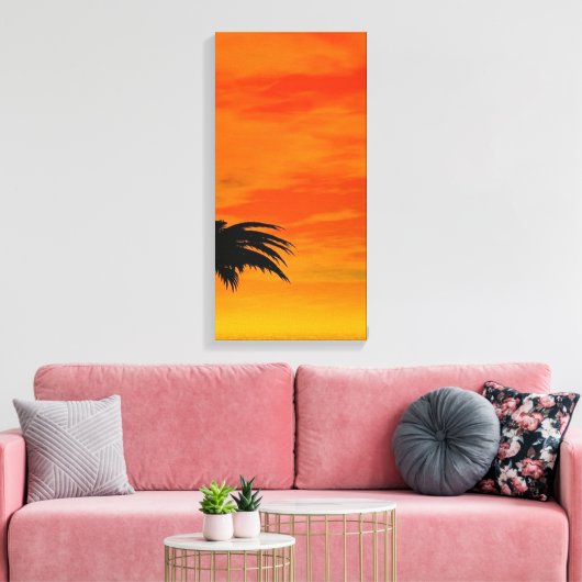 Zonsondergang 4-4 canvas afdruk (Insitu (Woonkamer))