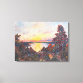 Zonsondergang aan de kust (door Kimon Loghi) Canvas Afdruk (Voorkant)