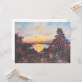 Zonsondergang aan de kust (door Kimon Loghi) Kaart (Voorkant / Achterkant in situ)