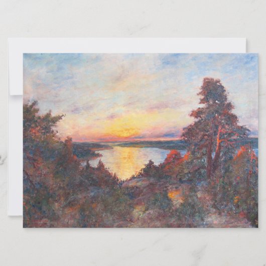 Zonsondergang aan de kust (door Kimon Loghi) Kaart (Voorkant)