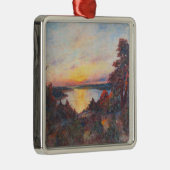 Zonsondergang aan de kust (door Kimon Loghi) Metalen Ornament (Rechts)
