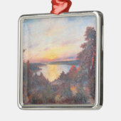 Zonsondergang aan de kust (door Kimon Loghi) Metalen Ornament (Links)