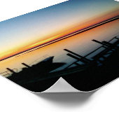 zonsondergang aan de kust poster (Hoek)