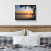 Zonsondergang aan de rivier canvas afdruk (Insitu (Slaapkamer))