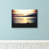 Zonsondergang aan het Bovenmeer | Canvas Afdruk (Insitu (Houten vloer))