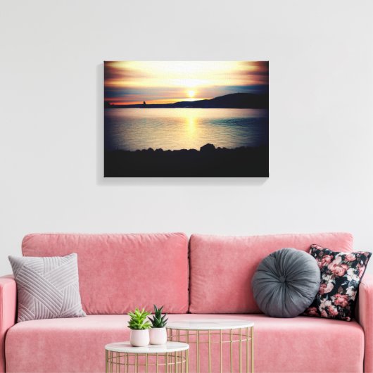 Zonsondergang aan het Bovenmeer | Canvas Afdruk (Insitu (Woonkamer))