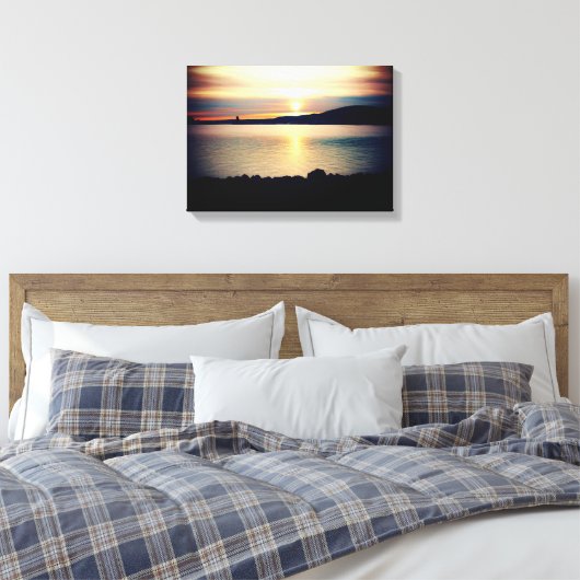 Zonsondergang aan het Bovenmeer | Canvas Afdruk (Insitu (Slaapkamer))
