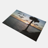 Zonsondergang Aan Het Strand Deurmat (Schuin)