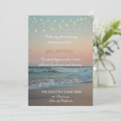 Zonsondergang aan het strand,Slingerlichten Script Kaart (Staand voorkant)