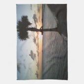 Zonsondergang Aan Het Strand Theedoek (Verticaal)