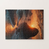 Zonsondergang aan zee legpuzzel (Horizontaal)