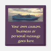 Zonsondergang Abaft Aangepast Magneet (Voorkant)