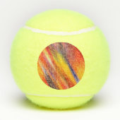 Zonsondergang Abstract Kleuren Tennisballen (Achterkant)