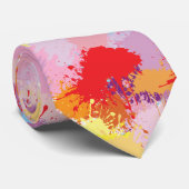 Zonsondergang Abstracte Kunst van ZMJ Stropdas (Opgerold)