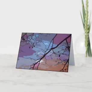 Zonsondergang Abstracte Verjaardag Kaart