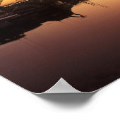 Zonsondergang achter de Newport-brug, Oregon Poster (Hoek)