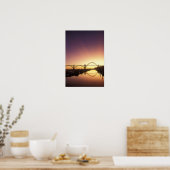 Zonsondergang achter de Newport-brug, Oregon Poster (Keuken)