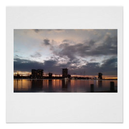 Zonsondergang achtergrond poster papier (semi-glan