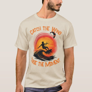 Zonsondergang Air Rush Kitesurfen Zonsondergang T-shirt