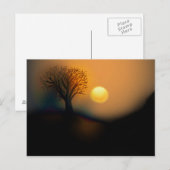Zonsondergang ansichtkaart briefkaart (Voorkant / Achterkant)