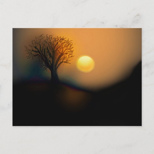 Zonsondergang ansichtkaart briefkaart (Voorkant)