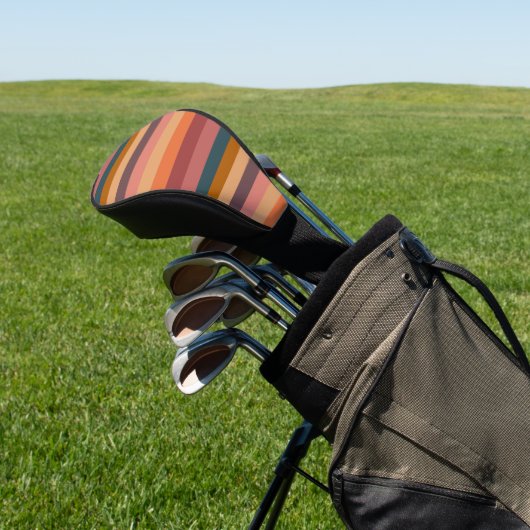 Zonsondergang Aquarel Strepen Golfheadcover (Insitu)