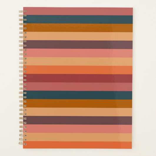 Zonsondergang Aquarel Strepen Planner (Voorkant)
