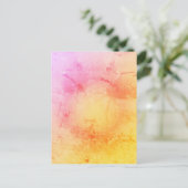 Zonsondergang Aquarel Textuur Briefkaart (Staand voorkant)