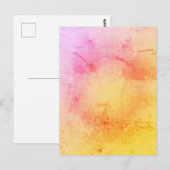 Zonsondergang Aquarel Textuur Briefkaart (Voorkant / Achterkant)