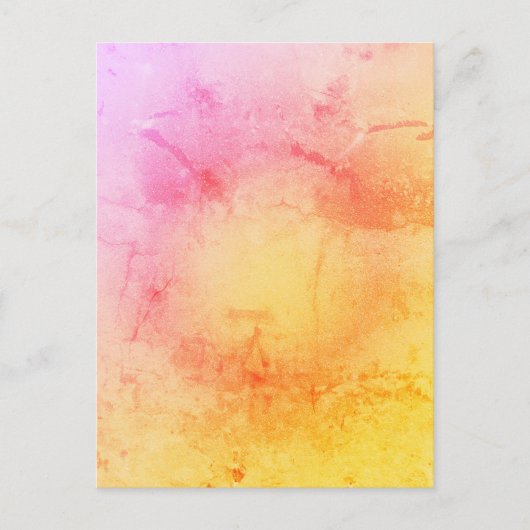 Zonsondergang Aquarel Textuur Briefkaart (Voorkant)