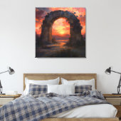Zonsondergang Arch - Schilderachtige Landschapskun Canvas Afdruk (Insitu (Slaapkamer))