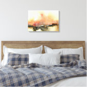 Zonsondergang Atmosferisch Sinaasappel Bruin Abstr Canvas Afdruk (Insitu (Slaapkamer))