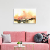 Zonsondergang Atmosferisch Sinaasappel Bruin Abstr Canvas Afdruk (Insitu (Woonkamer))