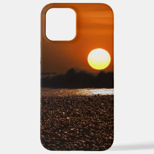 Zonsondergang-avond-lucht-strand-achtergrond iPhone 12 Pro Max Hoesje