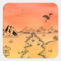 Zonsondergang Avonturenpad Sticker
