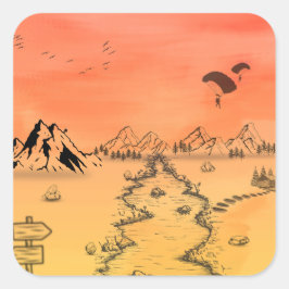 Zonsondergang Avonturenpad Sticker