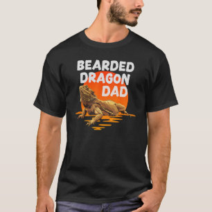 Zonsondergang Bearded Dragon Dad Reptiel Lizard Da T-shirt