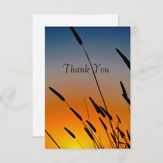 Zonsondergang Bedankkaart (Voorkant / Achterkant)
