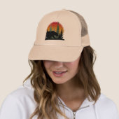 Zonsondergang Beer Natuur Bos Dier Trucker Pet (In situ)