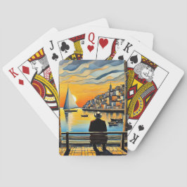 Zonsondergang bekijken 1 pokerkaarten