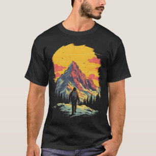 Zonsondergang Berg Wandelen Avontuur T-shirt