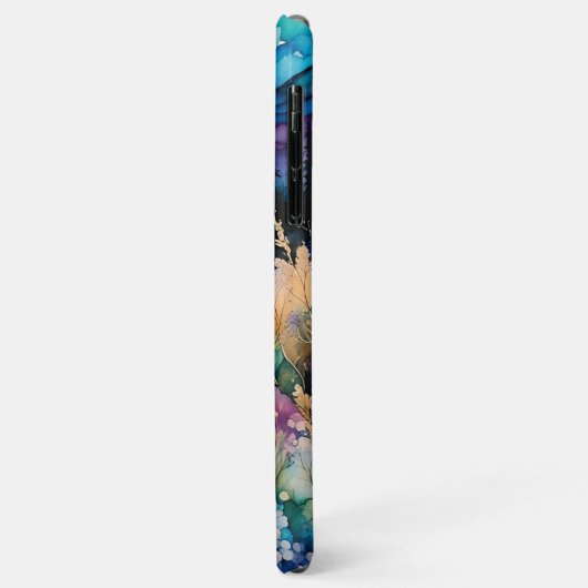 Zonsondergang Berg Wildbloemen over water Case-Mate iPhone Case (Achterkant/links)