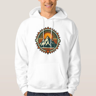 Zonsondergang Berglandschap Hoodie – Natuur geïnsp