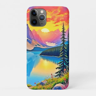 Zonsondergang Bergmeer Majesteit Kunst Case-Mate iPhone Case