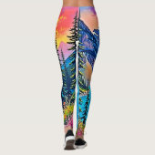 Zonsondergang Bergmeer Majesteit Kunst Leggings (Achterkant)
