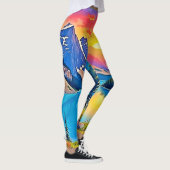 Zonsondergang Bergmeer Majesteit Kunst Leggings (Rechts)